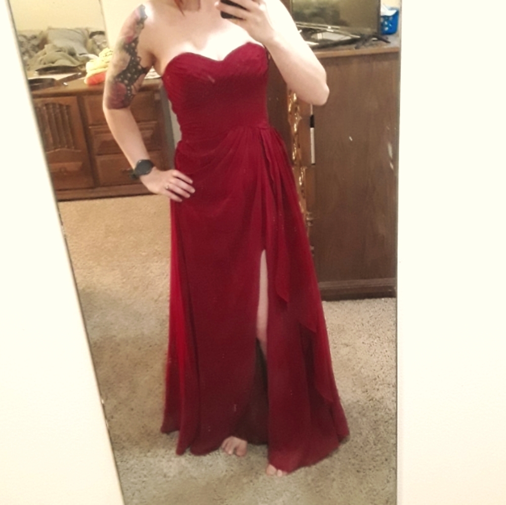 Burgundy dress